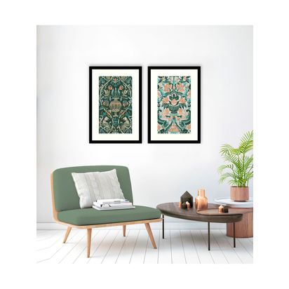 John Lewis Chariklia Zarris 'Verdant Tapestry' Framed Print & Mount, Set of 2, 63.5 x 43cm, Green Green | H63.5 x W43.5 x D4.8cm