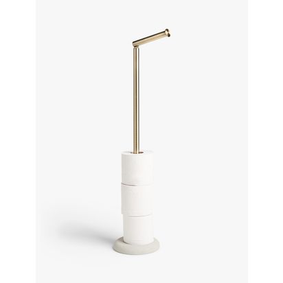 John Lewis Drift Toilet Butler, Brass Finish Natural | H65 x Dia.15cm