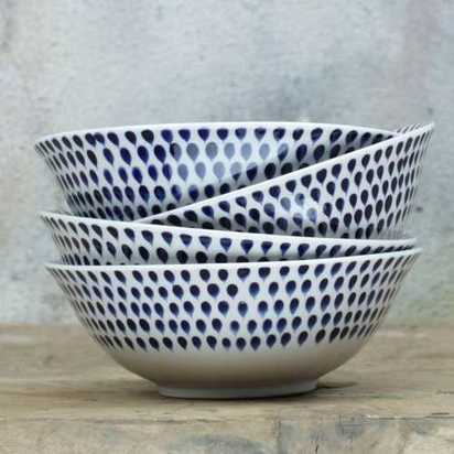 Nkuku Indigo Drop Cereal Bowl