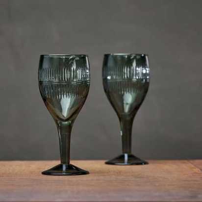 Nkuku Mila Wine Glasses - Set of 4 - Green