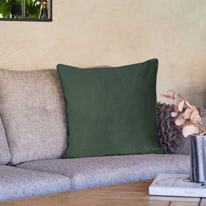 Beauvoir Large Cushion, Pine Green Velvet