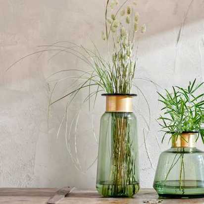 Nkuku Miza Tall Vase - Green