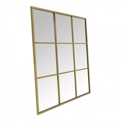 Marlow Wall Mirror, Brushed Brass