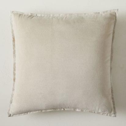 Classic Cotton Velvet Cushion Cover, 51 cm x 51 cm, Natural