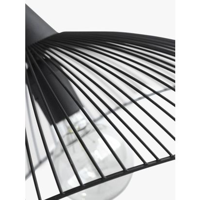 John Lewis Hiko Medium Ceiling Light Black | H24 x Dia.65cm
