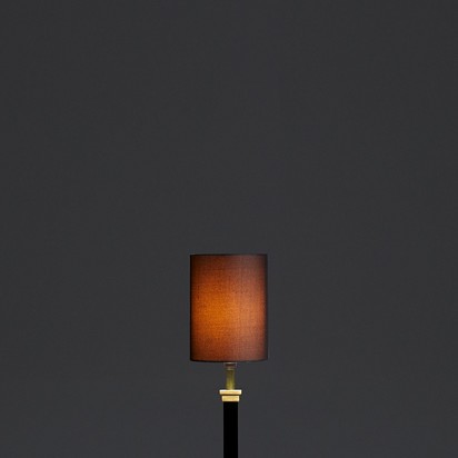 11cm drum shade in raven dupion silk