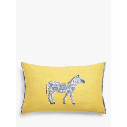 John Lewis Zebra Cushion Mustard | 35 x 55cm
