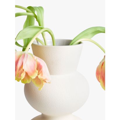 John Lewis Totem Earthenware Vase, H33cm, Natural Natural | H33 x Dia.16.5cm