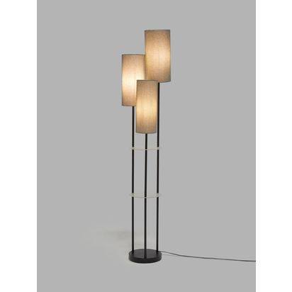 John Lewis Cluster Trio Shelf Floor Lamp Black | H172 x Dia.36cm