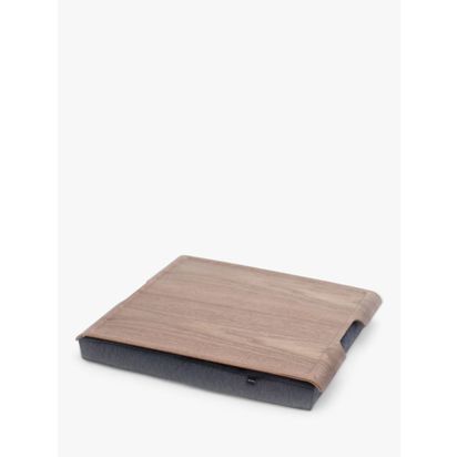 Bosign Large Anti-Slip Wood Veneer Top Lap Tray, 46cm Natural | H6.5 x W46 x D38cm