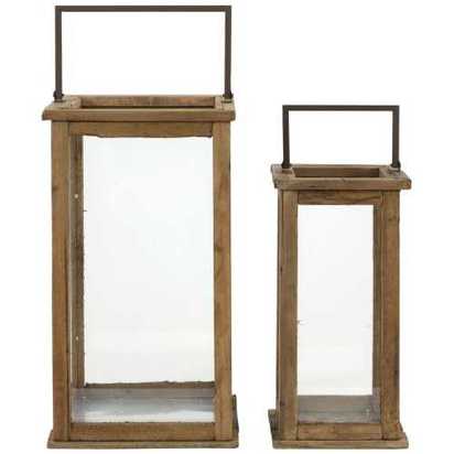 Light and Living Pahala Tall Hurricane Lanterns - Set of 2