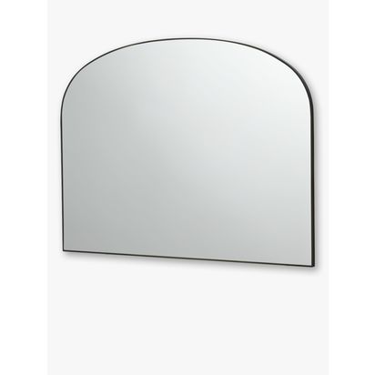 Yearn Wood Framed Overmantel Wall Mirror, 70 x 92cm Black
