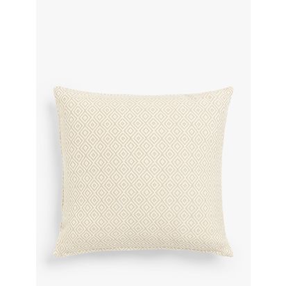 John Lewis Diamonds Cushion Natural | H45 x W45cm