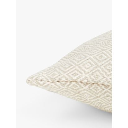 John Lewis Diamonds Cushion Natural | H45 x W45cm