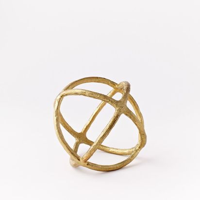 Sculpture Sphere, Gold, Small