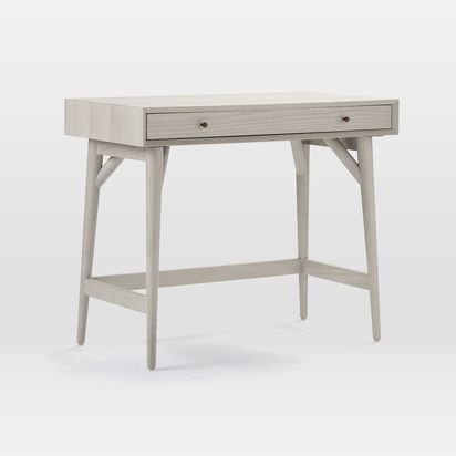 Mid-Century Modern Mini Desk, Pebble