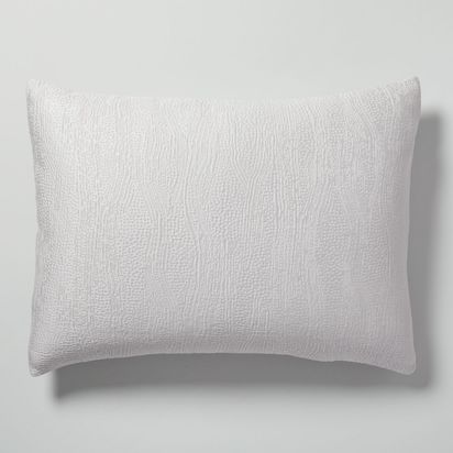 TENCEL Cotton Matelasse Standard Pillowcase, Frost Grey