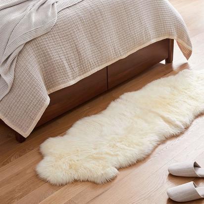 Sheepskin Rug, 61 cm x 183 cm, White | Pre-Order
