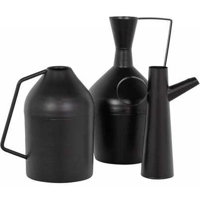 BePureHome Tins Vases - Set of 3 - Black