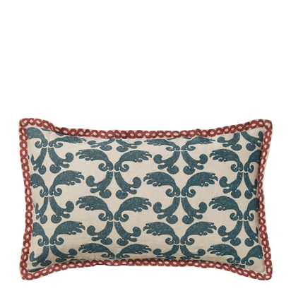Tarsia Cushion Cover - Ink Blue