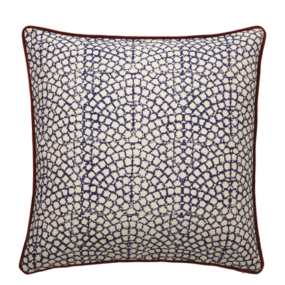 Guilloche Cushion Cover, Large - Blue
