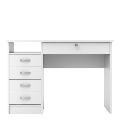 Oakwell 4 Desk 5 Drawers in White