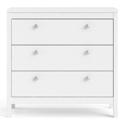 Huxham Chest 3 Drawers in White