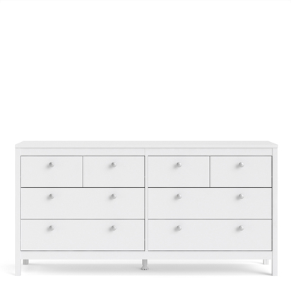 Huxham Double Dresser 4+4 Drawers in White