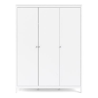 Huxham Wardrobe with 3 Doors in White