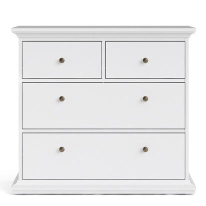 Sutton Chest of 4 Drawers in White