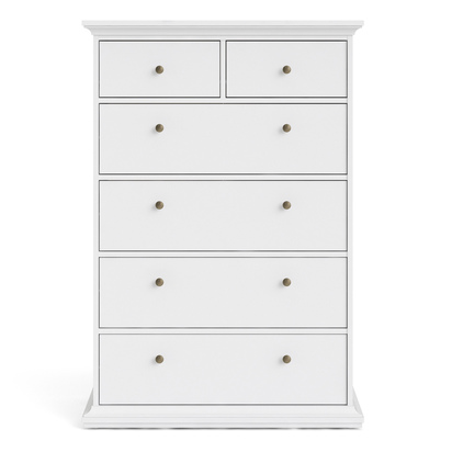Sutton Chest of 6 Drawers in White