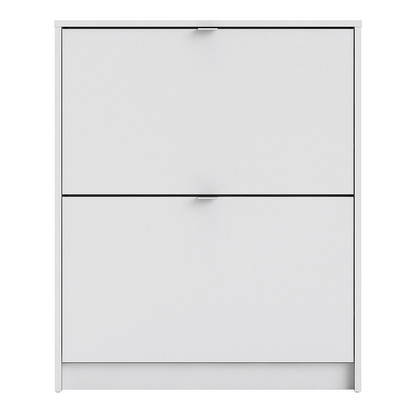 Hayes Shoe Cabinet 2 Flip Down Doors and 1 layer in White