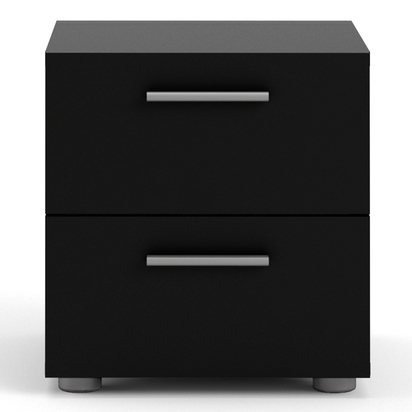 Prescott 3 Bedside 2 Drawers in Black