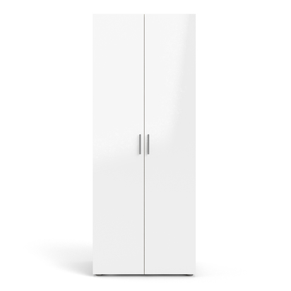 Prescott 3 Wardrobe with 2 Doors in Oak with White High Gloss