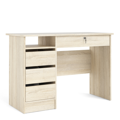 Function Plus Desk (3+1) handle free Drawer in Oak
