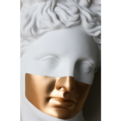 Apollo Gold Mask Wall Mounted Planter