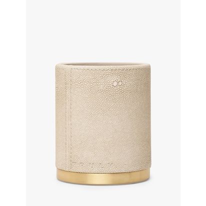 Truly Shagreen Storage Pot, Ivory