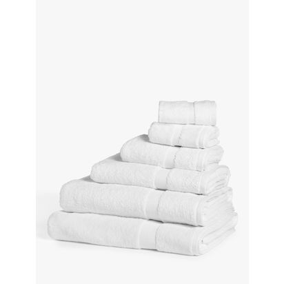 John Lewis Egyptian Cotton Towels White | H3 x W40 x D65cm