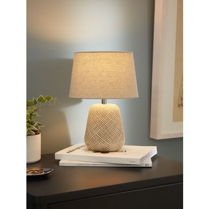 John Lewis Iona Small Table Lamp Grey | H30 x Dia.22cm
