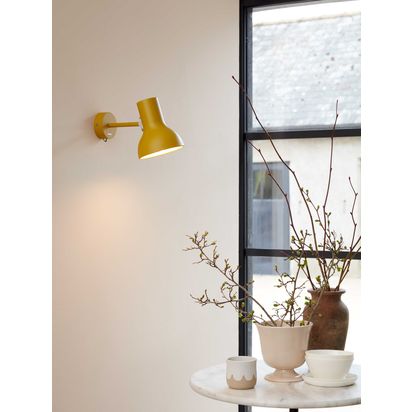 Anglepoise Type 75 Mini Margaret Howell Edition Plug-In Wall Light Yellow Ochre | H15 x W13 x D23cm
