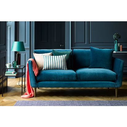 Holly 3 Seat Sofa in Orchid Cotton Matt Velvet