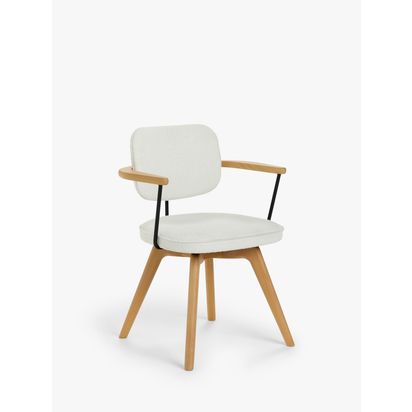 John Lewis Soren Office Chair, Ivory/Natural Ivory/Natural | H80 x W63 x D51cm