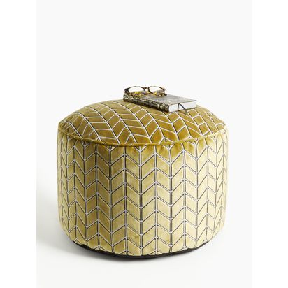 Harlequin Perplex Pouffe, Ochre Ochre | H38 x W55 x D55cm
