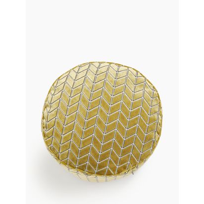 Harlequin Perplex Pouffe, Ochre Ochre | H38 x W55 x D55cm
