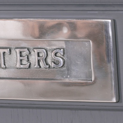 Aluminium Polished Door Letter Plate 12"