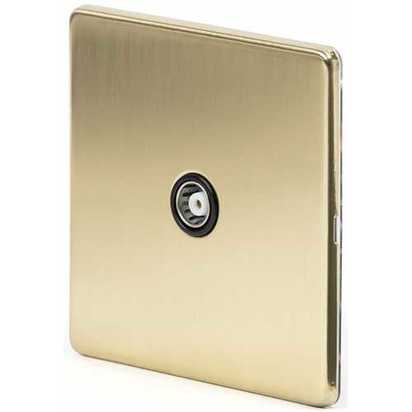Soho Lighting Savoy 1 Gang Coaxial TV & Satellite Socket