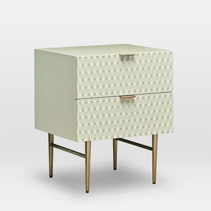Audrey Bedside Table, Parchment