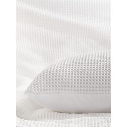 John Lewis Aurelia Pure Cotton Waffle Duvet Cover Set White | W220.00cm * D260.00cm