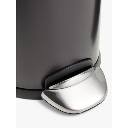 John Lewis Soft Close Bathroom Pedal Bin, 3L Black | 26 x 17.5 x 23.5cm