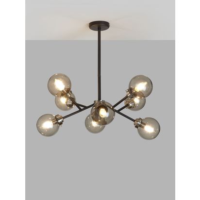 John Lewis Orb Multi Armed Ceiling Light Smoke | H84 x W46 x D63cm